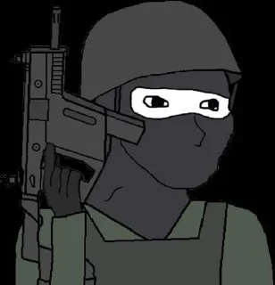 😐 emoji Military wojak Telegram sticker 6 of 41
