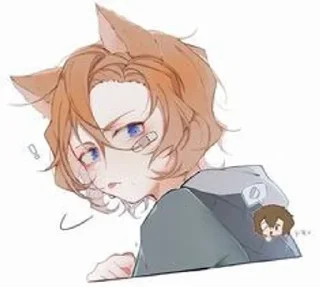 🌟 emoji Чуя котик || БСД Telegram sticker 8 of 25