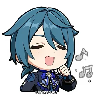 🎶 emoji Чиби геншин Telegram sticker 5 of 67