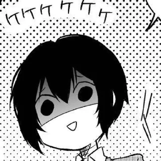 Sticker from dazai chibi (and more).