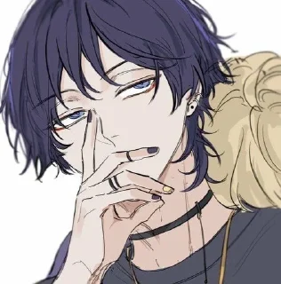 💜 emoji Scaramouche×Aether. Telegram sticker 11 of 44