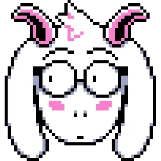 🙂 emoji Light Ralsei Pack (part 2/2) Telegram sticker 8 of 107
