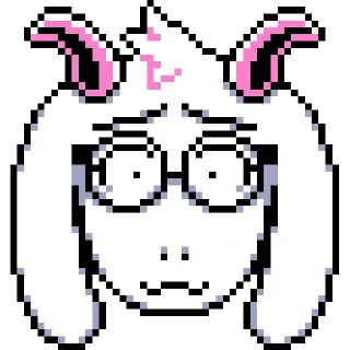 😧 emoji Light Ralsei Pack (part 2/2) Telegram sticker 15 of 107