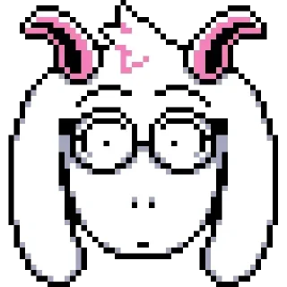 😯 emoji Light Ralsei Pack (part 2/2) Telegram sticker 7 of 107
