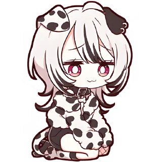 🙃 emoji Далматинская тян @Nyasticks Telegram sticker 14 of 25