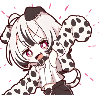 👋 emoji Далматинская тян @Nyasticks Telegram sticker 21 of 25