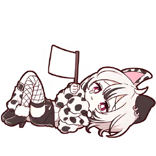 🏳 emoji Далматинская тян @Nyasticks Telegram sticker 15 of 25