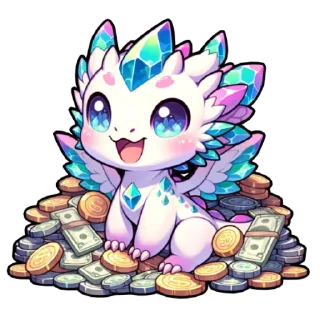 🤑 emoji Дракоша Твинкл @anyavate Telegram sticker 7 of 20