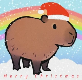 🎅 emoji capybara Telegram sticker 2 of 6