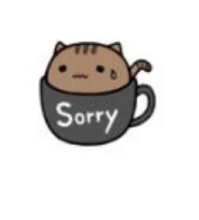 😔 emoji Кошки чашки Telegram sticker 6 of 15