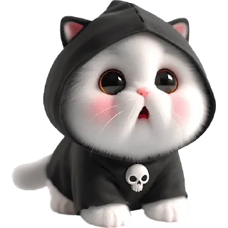 😱 emoji Мрачный котик @Nyasticks Telegram sticker 20 of 42