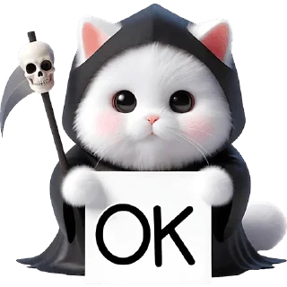 👌 emoji Мрачный котик @Nyasticks Telegram sticker 15 of 42