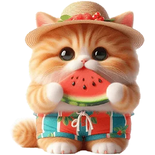 Sticker from Летний котик @Nyasticks