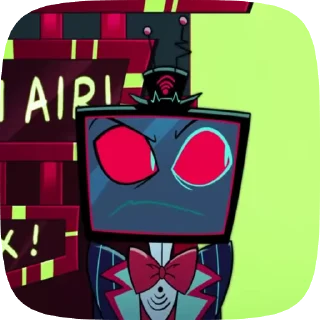 😠 emoji БОЛЬШЕ ⇨ @CLOOBHUB ВОКС ОТЕЛЬ ХАЗБИН VOX HAZBIN ТГ Telegram sticker 16 of 105
