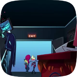 📺 emoji БОЛЬШЕ ⇨ @CLOOBHUB ВОКС ОТЕЛЬ ХАЗБИН VOX HAZBIN ТГ Telegram sticker 14 of 105