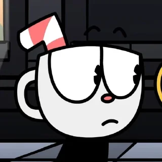 Sticker from Cuphead dlc rap @cupheadmug
