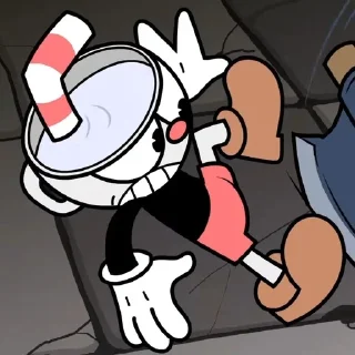 😬 emoji Cuphead dlc rap @cupheadmug Telegram sticker 5 of 59