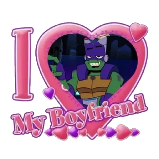 ❤️ emoji Донни ;: Эволюция Черепашек-ни Telegram sticker 16 of 69