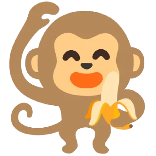 🐵 emoji Banana Telegram sticker 6 of 30
