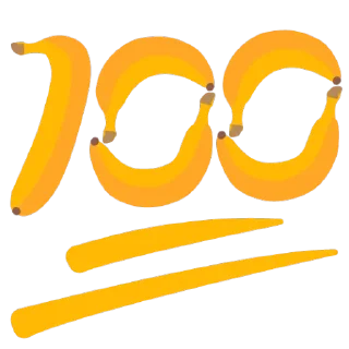 💯 emoji Banana Telegram sticker 8 of 30