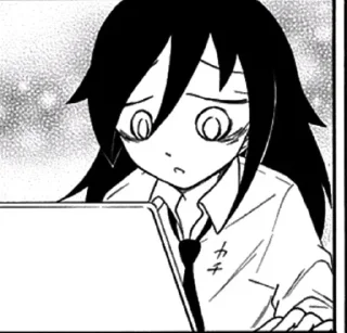 😓 emoji WataMote manga Telegram sticker 7 of 120