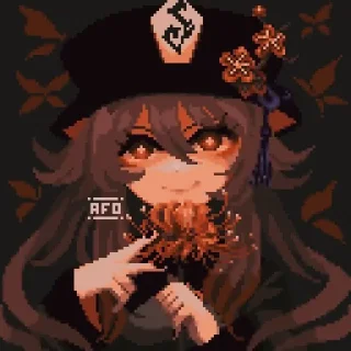 🎃 emoji ♥️♠️Ху Тао ♣️♦️ Telegram sticker 23 of 38