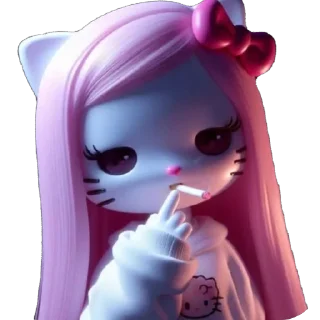 🫥 emoji хело кити @itsxcvinow Telegram sticker 5 of 15