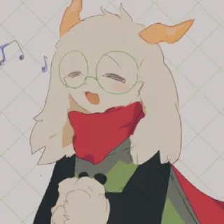 ⚪ emoji Ralsei-->@info_ush-->@Undertale_sweet_home Telegram sticker 9 of 85
