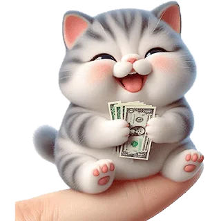 💸 emoji Микро-котики @Nyasticks Telegram sticker 20 of 42