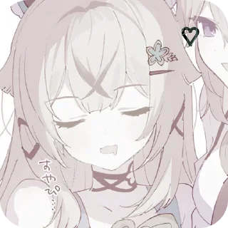 ❤ emoji 𝑲𝒊𝒓𝒂𝒓𝒂༅: 𝒈𝒆𝒏𝒔𝒉𝒊𝒏 -: @kinderstick Telegram sticker 19 of 29