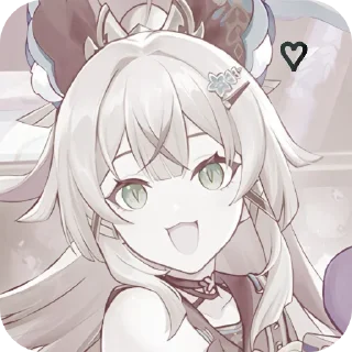 ❤ emoji 𝑲𝒊𝒓𝒂𝒓𝒂༅: 𝒈𝒆𝒏𝒔𝒉𝒊𝒏 -: @kinderstick Telegram sticker 7 of 29