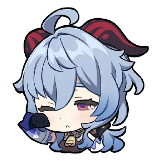 🥱 emoji Ganyu [ @seculy ] lalalalala Telegram sticker 7 of 80