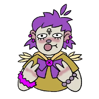 ✌️ emoji possum-chan Telegram sticker 23 of 32