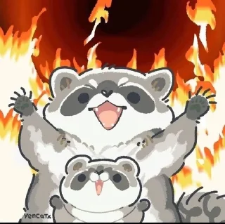 🦝 emoji ♡Енотка♡ Telegram sticker 5 of 46