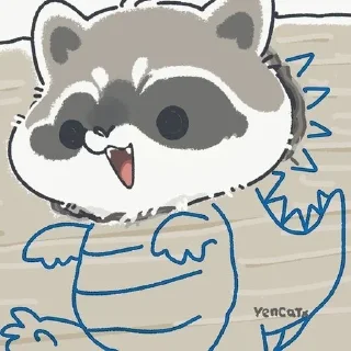 🦝 emoji ♡Енотка♡ Telegram sticker 21 of 46
