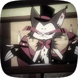 🐈‍⬛ emoji БОЛЬШЕ ⇨ @CLOOBHUB ХАСК ОТЕЛЬ ХАЗБИН HUSK HAZBIN Telegram sticker 12 of 94