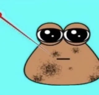 🤒 emoji 🔭піпі пупу (Pou) Telegram sticker 9 of 101