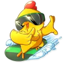 🏂 emoji Chicken Chuu Telegram sticker 13 of 26