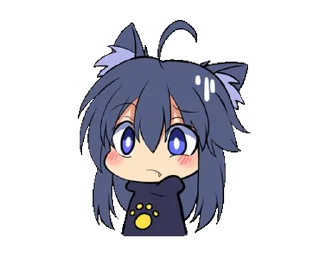 😰 emoji Neko Kitty Momo :: @dineloli_chatik Telegram sticker 7 of 24