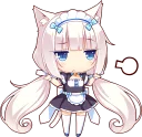 😕 emoji NEKOMIMI PARADISE :: @line_stickers Telegram sticker 8 of 80