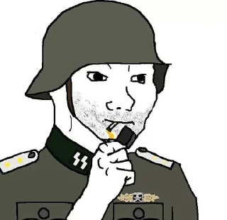 🚬 emoji Military wojak Telegram sticker 9 of 41