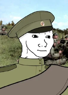 😐 emoji Military wojak Telegram sticker 16 of 41