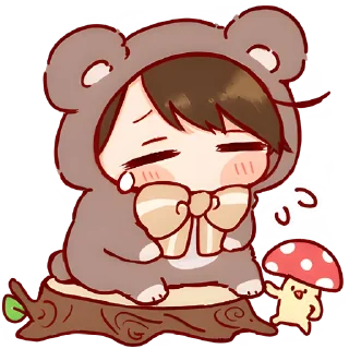 😢 emoji Кума-кун @Nyasticks Telegram sticker 9 of 25