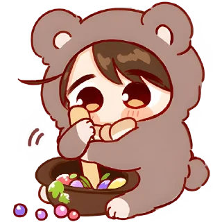 😋 emoji Кума-кун @Nyasticks Telegram sticker 18 of 25