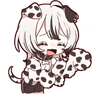 😂 emoji Далматинская тян @Nyasticks Telegram sticker 8 of 25