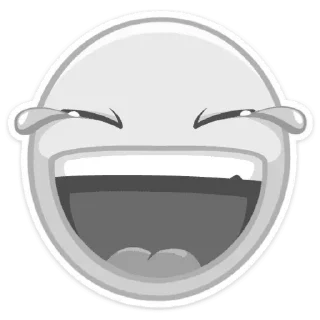 🤣 emoji Вк смайлы ч/б Telegram sticker 5 of 30