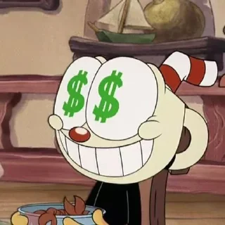 🤑 emoji Cuphead by @mapleww Telegram sticker 16 of 41