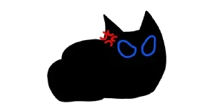 😠 emoji black cats 🔳 @unhomee_st. Telegram sticker 14 of 30
