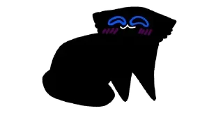 🥰 emoji black cats 🔳 @unhomee_st. Telegram sticker 6 of 30