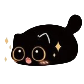 🤩 emoji cute black cat @fluxstickers Telegram sticker 10 of 38
